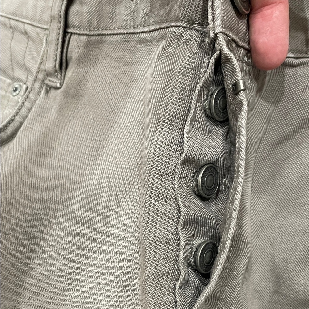 All Saints Men's Pistol Fit Light Olive Slim Jeans - Picture 6 of 9